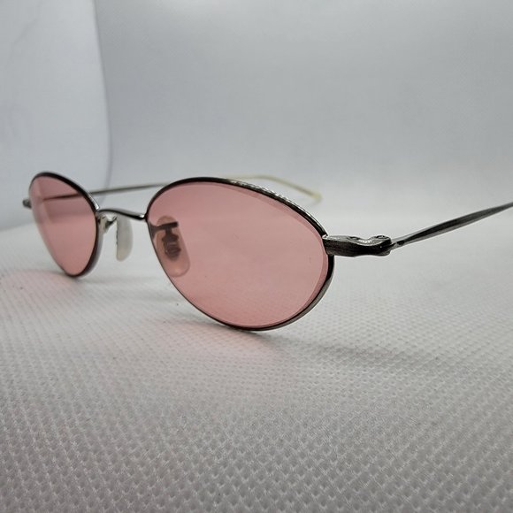 OLIVER PEOPLES OP-601 Silver Pink Oval Sunglasses - Picture 3 of 12